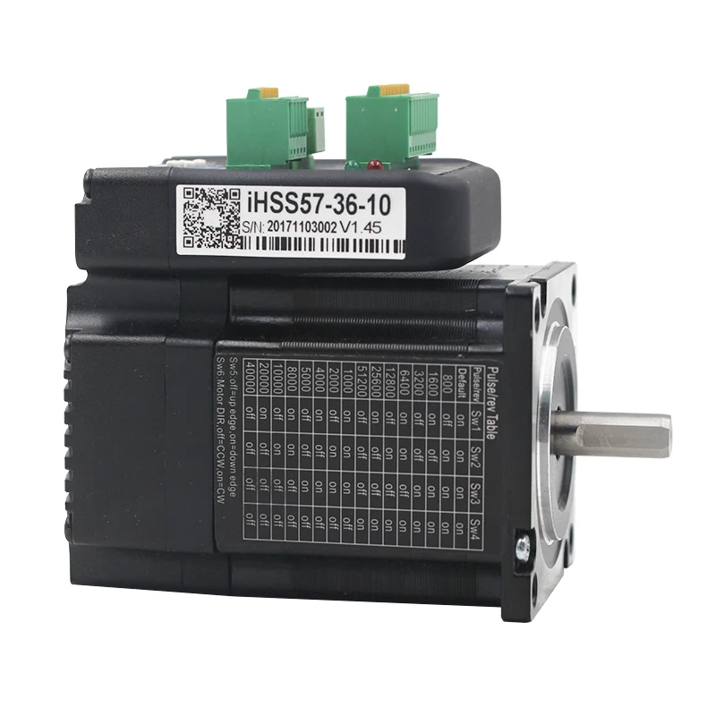 

JMC iHSS57-36-10 NEMA23 1 Нм 142 унции. Встроенный шаговый двигатель с замкнутым контуром и драйвером 36 В постоянного тока