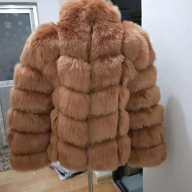 XS-4XL размера плюс, зимняя женская Роскошная Шуба из искусственного лисьего меха, тонкая меховая стеганая куртка, толстая верхняя одежда из лисьего меха L1713