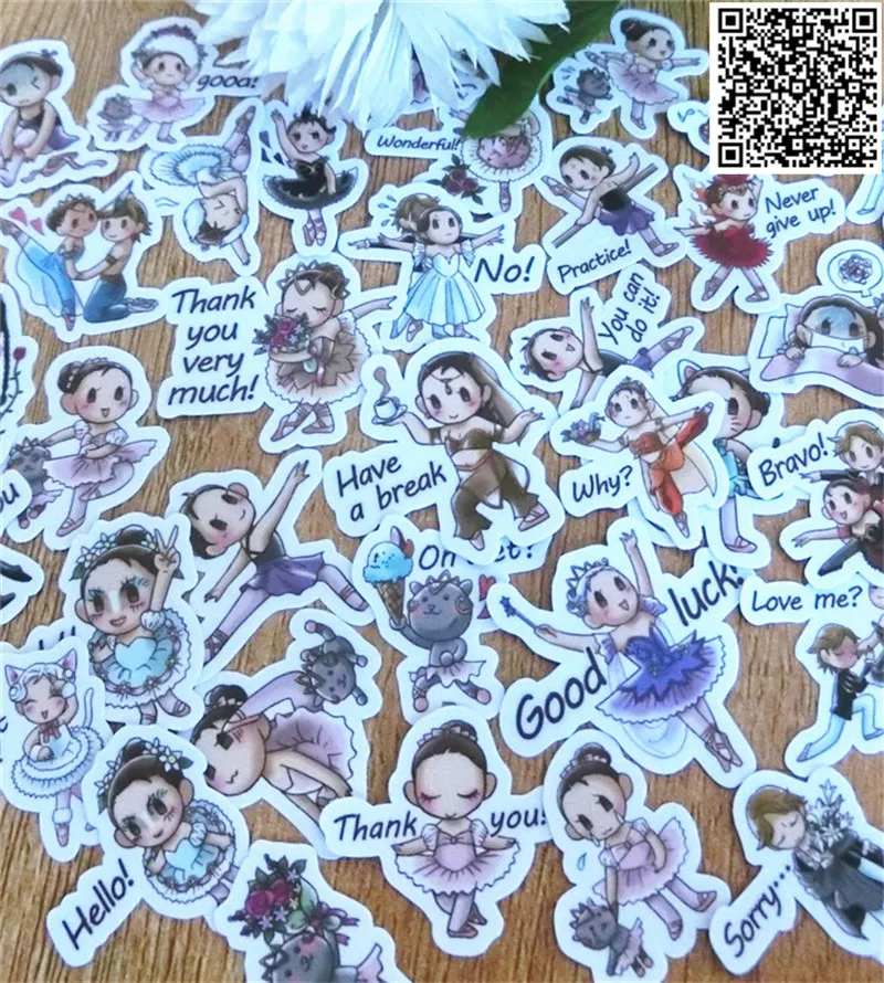 Наклейки в виде балерины для домашнего декора 40 шт.|Наклейки творчества| |