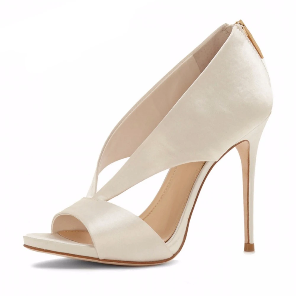 Босоножки на высоком каблуке 12 см с открытым носком молнии сзади|sexy sandals|high heel sexy