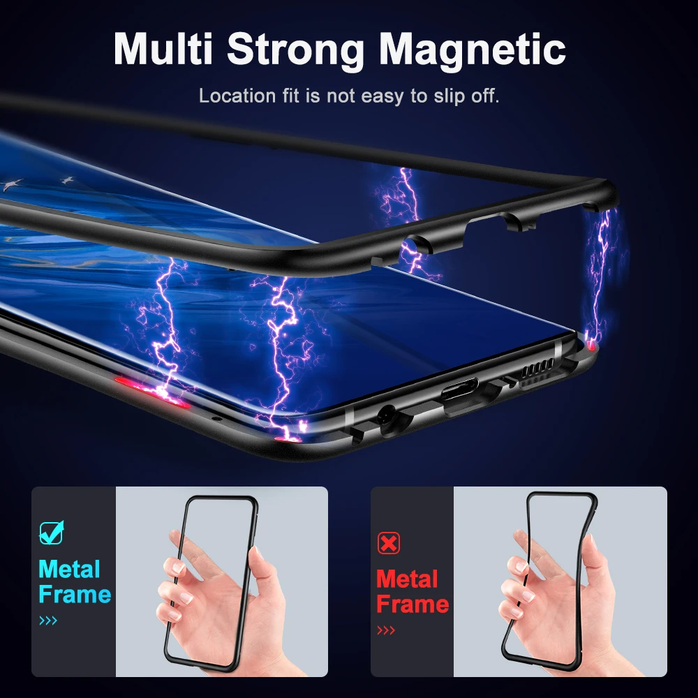 Металлический магнитный чехол GETIHU для samsung Galaxy S10 Edge S9 S8 Plus Note 9 8 S7 мобильного