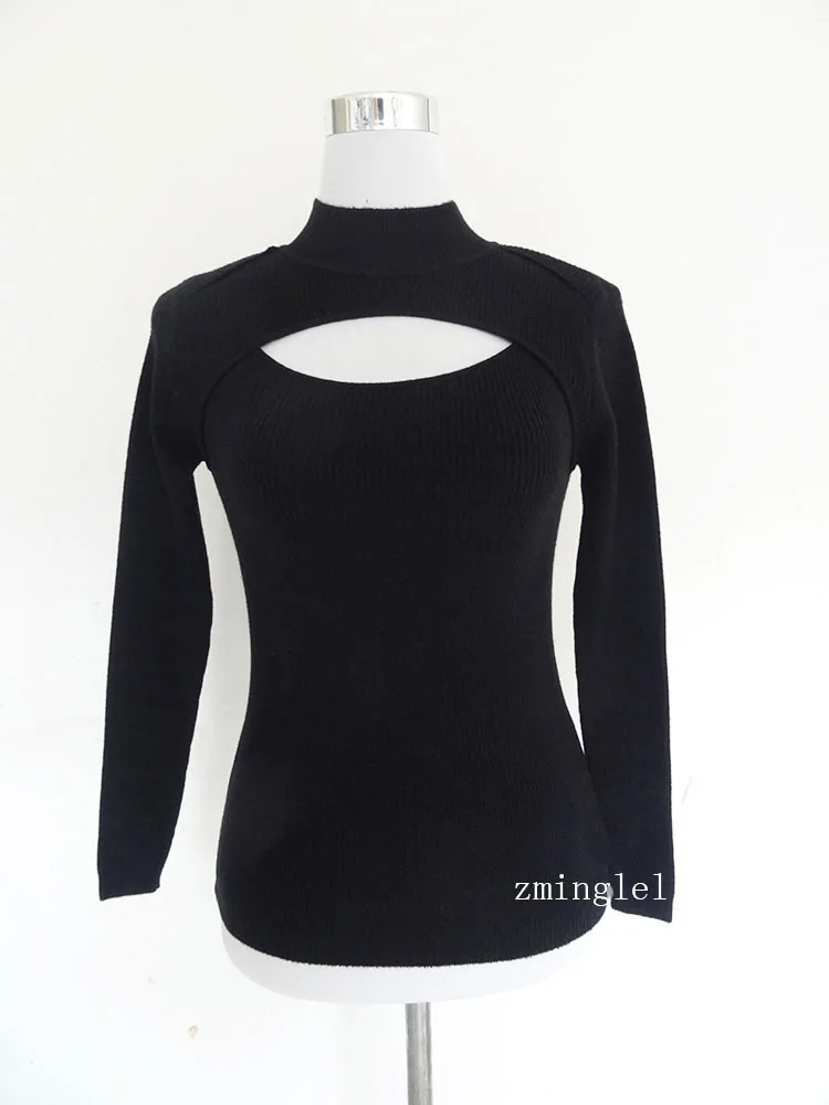 Водолазка в стиле аниме зимняя с воротником и ожерельем | Женская одежда