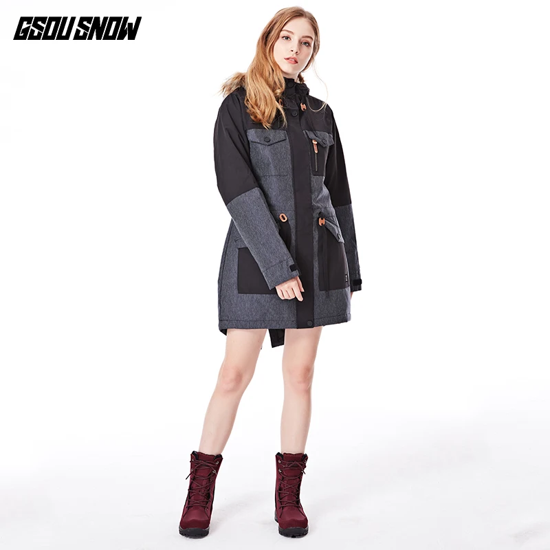 Gsou Snow 2018 новая лыжная куртка женская одежда костюм ветровка водонепроницаемый и