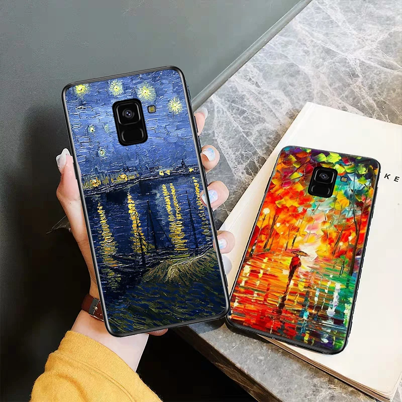 Силиконовый чехол с изображением звездной ночи для Samsung A2 Core A3 A5 A6 Plus A7 A8 A9 A10 A30 A50 A60