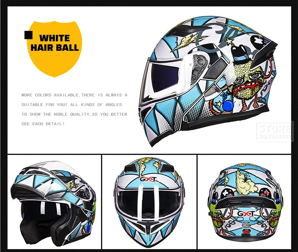 GXT флип мотоциклетный шлем мотокросса Краш шлем дышащий комфорт Moto Doublel объектив полный шлем для мотоцикла