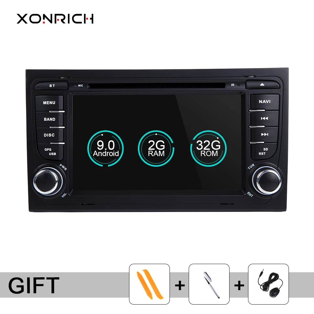 Xonrich Авторадио 2 Din Android 9,0 автомобильный dvd-плеер для Audi A4 S4 B6 B7 RS4 8E 8H 8F B9 Seat Exeo 2002-2008 gps Навигация Аудио