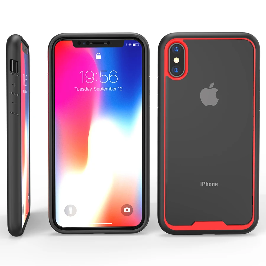 IQD для iPhone X XS Max XR 7 8 6 6s Plus чехол s TPU бампер прозрачная задняя крышка защитный чехол Защита от падения царапин