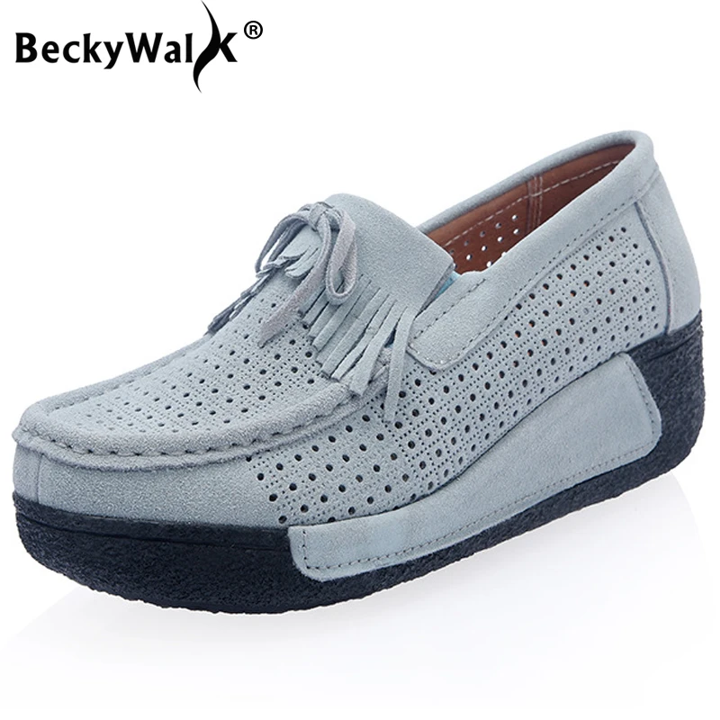 Женские кроссовки на толстой подошве BeckyWalk повседневные замшевые платформе с