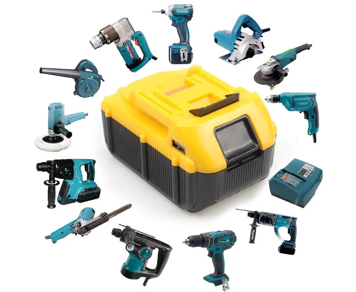 USB Батарея 6000 мАч Замена для Makita BL1815 BL1830 BL1835 LXT400 194204-5 194205-3 194309-1 BDF450 18V(цельнокроеное платье