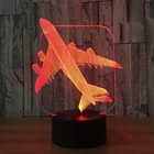 3D военный самолет модель креативный ночной Светильник Touch реактивный настольная лампа светодиодный Иллюзия лампа прикроватная лампа прикольная игрушка 50% скидка