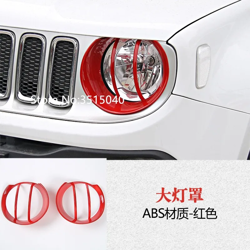 Для Jeep Renegade 2016 2 шт. абсолютно новый ABS Хром Передняя фара противотуманная крышка