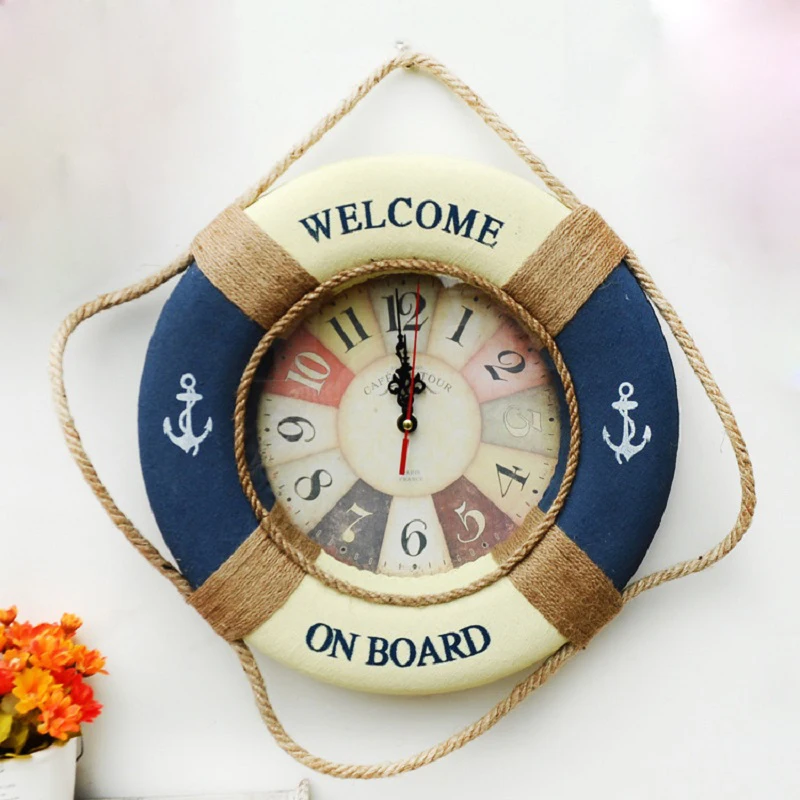 Часы Saat Reloj настенные часы Спасательный круг бесшумные домашние аксессуары