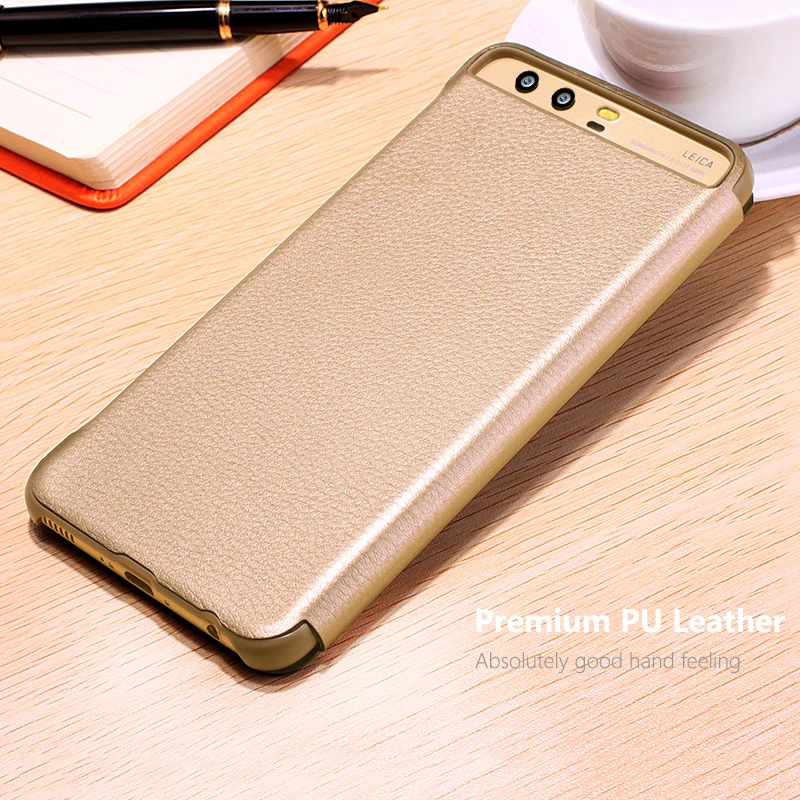 Чехол для Huawei P10 Plus роскошный кожаный жесткий пластиковый чехол с откидной