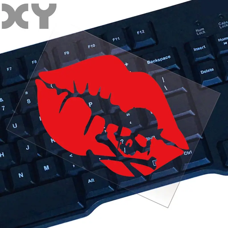 

Водонепроницаемая Автомобильная наклейка XY, поцелуй губы, череп для мотоцикла, светоотражающий тип, забавные сексуальные наклейки