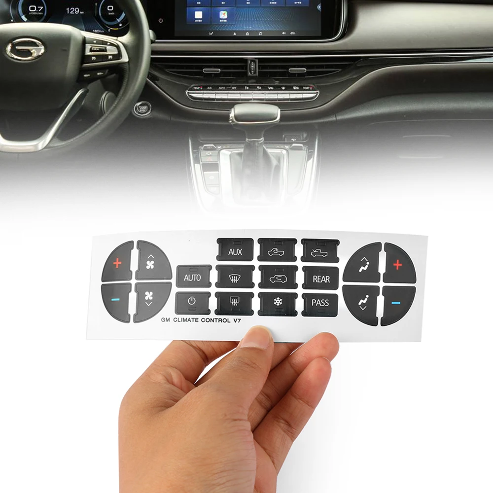Для GMC Radio + A/C наклейки на кнопки с контролем климата сменные декоративные