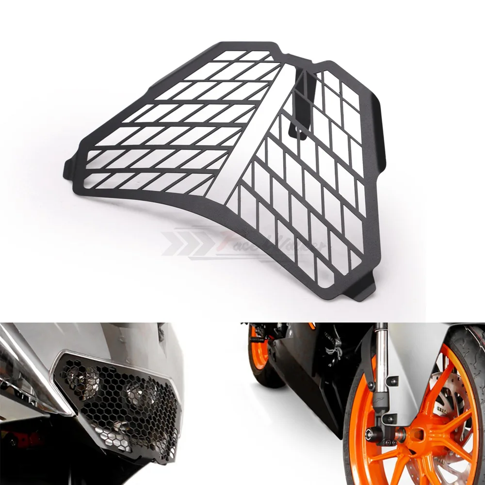 Новая Черная мотоциклетная фара решетка Защитная крышка протектор для KTM RC125 RC200
