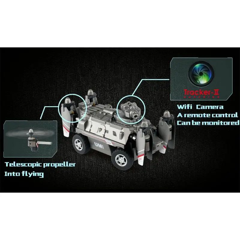 1 комплект FY330 2 в 1 воздушный и наземный режим 0.2MP 720 P wifi FPV военный вертолет Дрон Танк автомобиль игрушки 2,4G 4CH RC Квадрокоптер