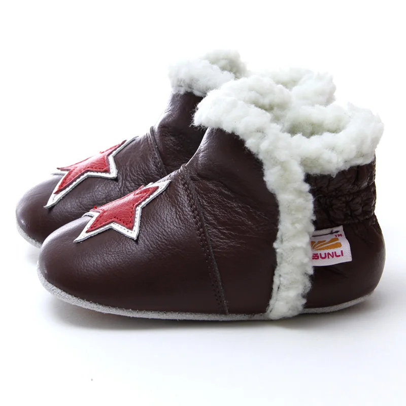 Кожа младенца сапоги зимние снегоступы ребенка для девочек теплый загрузочные