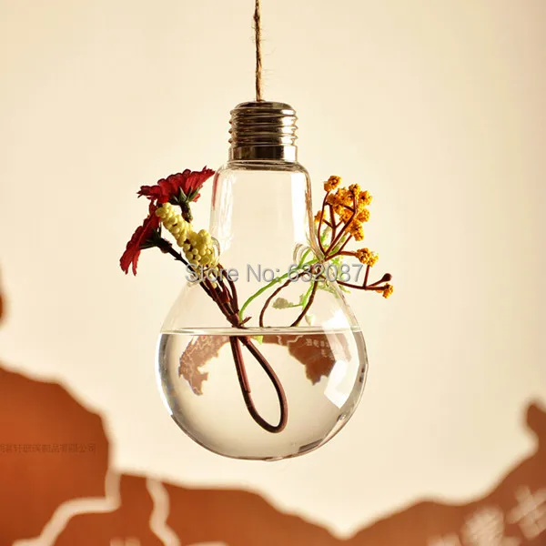 Различный стиль стекло в форме лампочки Террариум ваза красивое декоративная