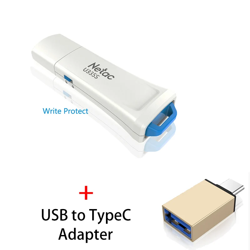 U335S B Netac Флешка 128 Гб 64 Гб защита записи зашифрованный USB флеш-накопитель 32 16 ГБ флеш-накопитель 3,0 USB флешка диск на ключе памяти для телефона - Цвет: U335S B
