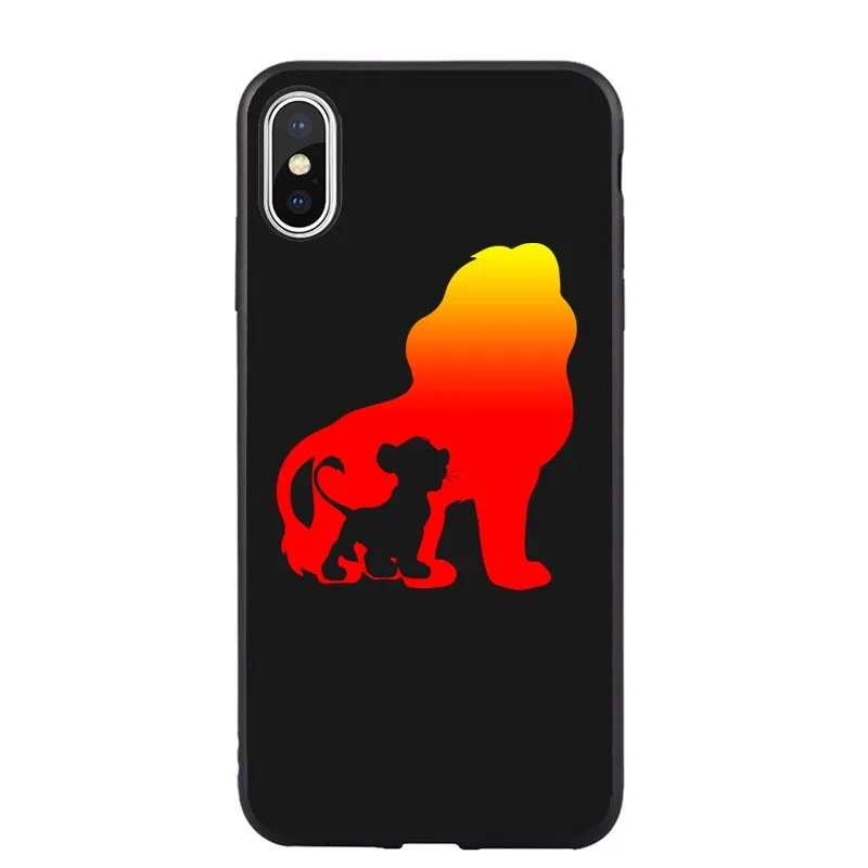 Роскошные Чехлы для iPhone 5 S SE X с изображением животных леса короля льва чехлы