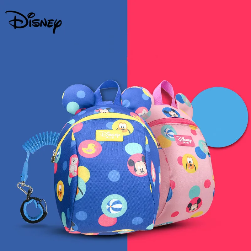 Disney 1 8 м анти-потерянный пакет проволочного каната школьная сумка Детский рюкзак