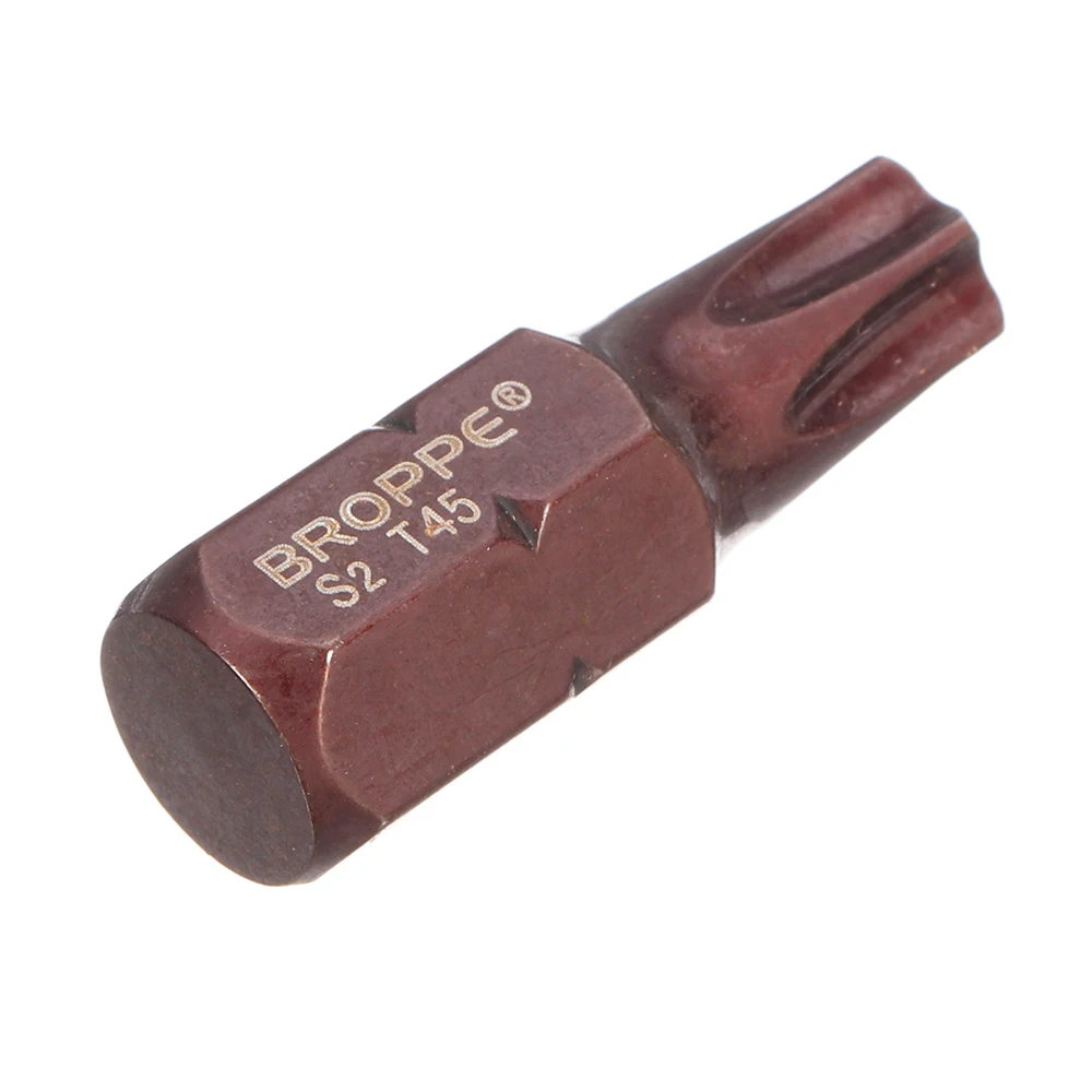 Broppe 7 шт. T20-55 30 мм Магнитная отвертка Torx Бит S2 сталь 10 мм шестигранный хвостовик для ударной отвертки T20/T25/T30/T40/T45/T50/T55