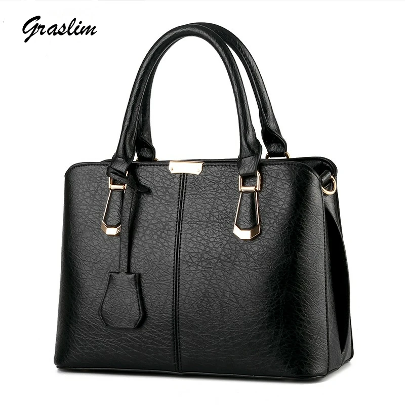 Graslim модные женские туфли Искусственная кожа сумки на молнии Повседневное Crossbody