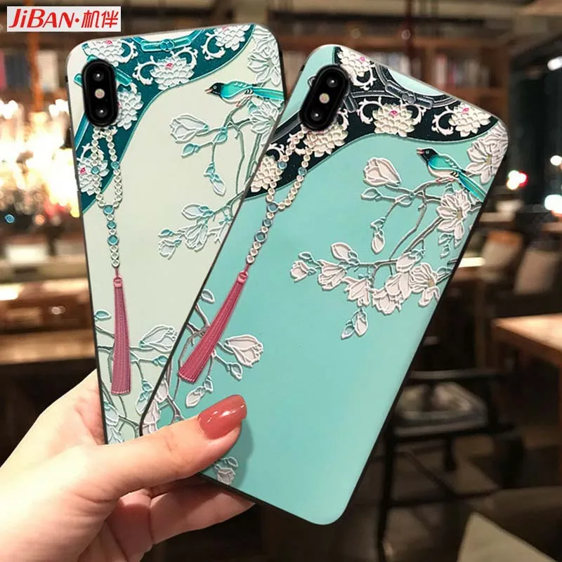 JIBAN китайский Стиль Королевский наряд КРЫШКА ДЛЯ VIVO X23 X9splus X21i для samsung Note8 S9plus S10