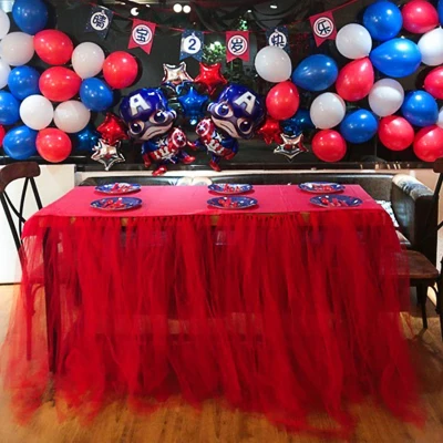 Модная газовая юбка для стола свадебные украшения дня рождения детские в виде