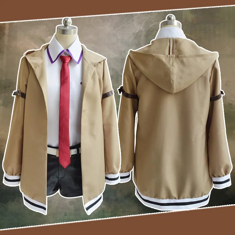 Full Set(no wig) Костюм для косплея Steins Gate японская игра-Аниме Косплей Kurisu Makise Униформа полный комплект пальто рубашка галстук юбка на заказ - Цвет: Full Set(no wig)