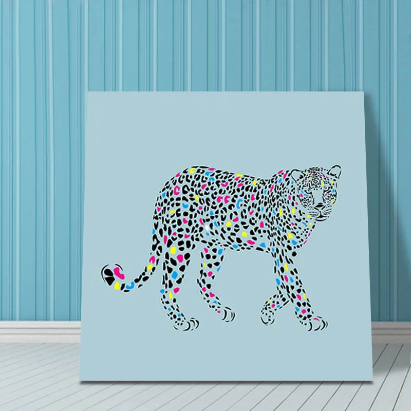 Абстрактная масляная картина с изображением кошки, цифровой рисунок по номерам, пантера, своими руками раскраска совы.