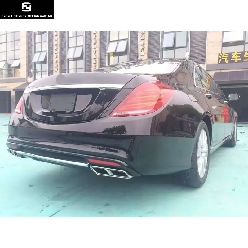 W222 S320 S400 S500 S600 S63 AMG стиль PP автомобильные комплекты кузова передний бампер задний бампер боковые юбки для Benz W222 S63