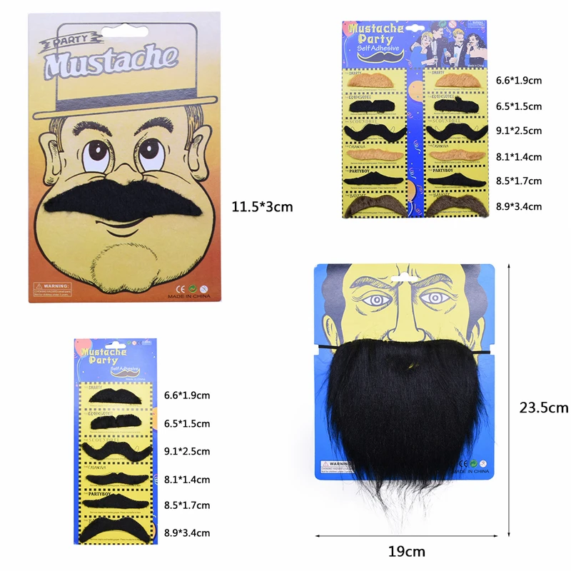 Поддельные усы для Хэллоуина креативные забавные борода пирата вечерние