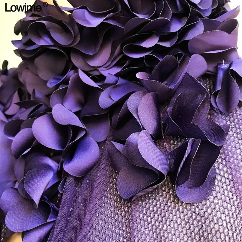 

2019 O-Neck A-Line Backless Prom Dresses Sexy Keyhole vestido de festa African High Split Evening Dresses Purple Color