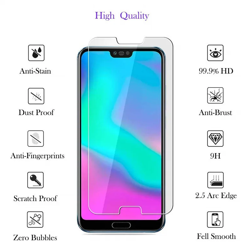 VBNM For Huawei Honor 10 Tempered Glass 9H Premium Screen Protector Anti-Explosion Film 5.84&quot | Мобильные телефоны и