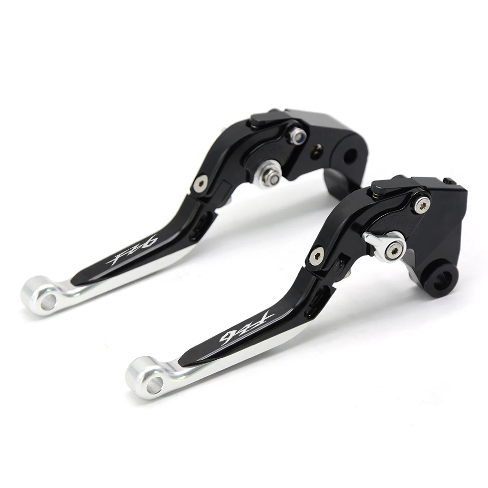 FZ6 black silver Для Yamaha FZ6 FAZER 2004 2005 2006 2007 2008 2009 2010 мотоцикл регулятор Складной ЧПУ сцепления тормозные рычаги набор FZ6R 2009 - Цвет: FZ6 black silver