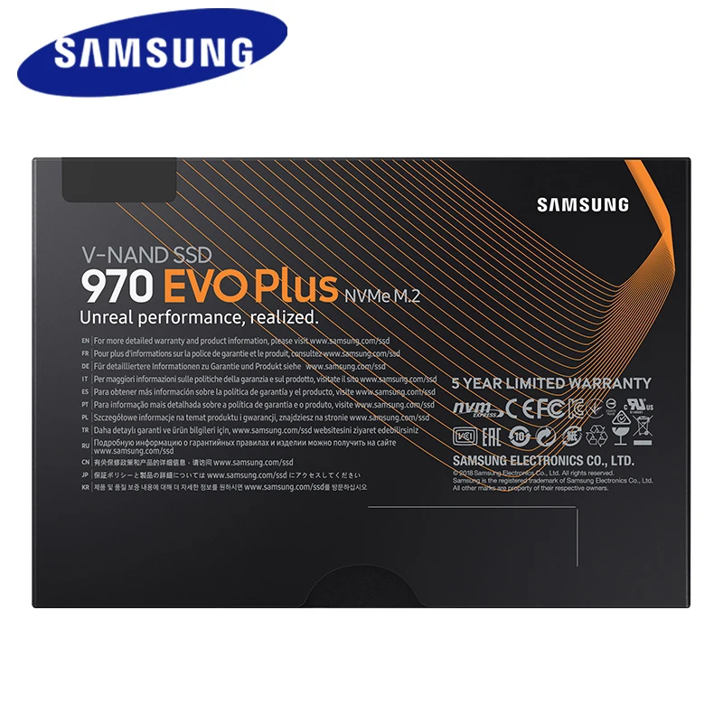 Samsung внутренний SSD 970 EVO Plus 250 ГБ 500 1 ТБ твердотельный жесткий диск NVMe M2 PCIe 3 0x4
