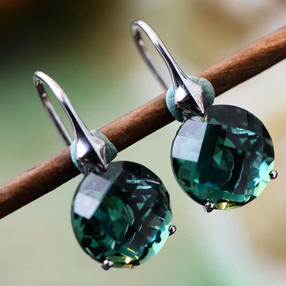 

Jade Angel Solid 925 Sterlilng Silver Green Cubic Zircon Drop Earrings Women Jewelry Christmas Gifts Mother's Day Gifts
