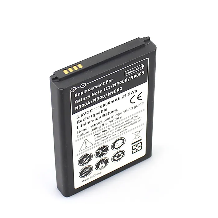 Аккумулятор высокой емкости 6800 мАч для Samsung Galaxy Note 3 N9000 N9005 N900A N9002 N900 аккумулятор с