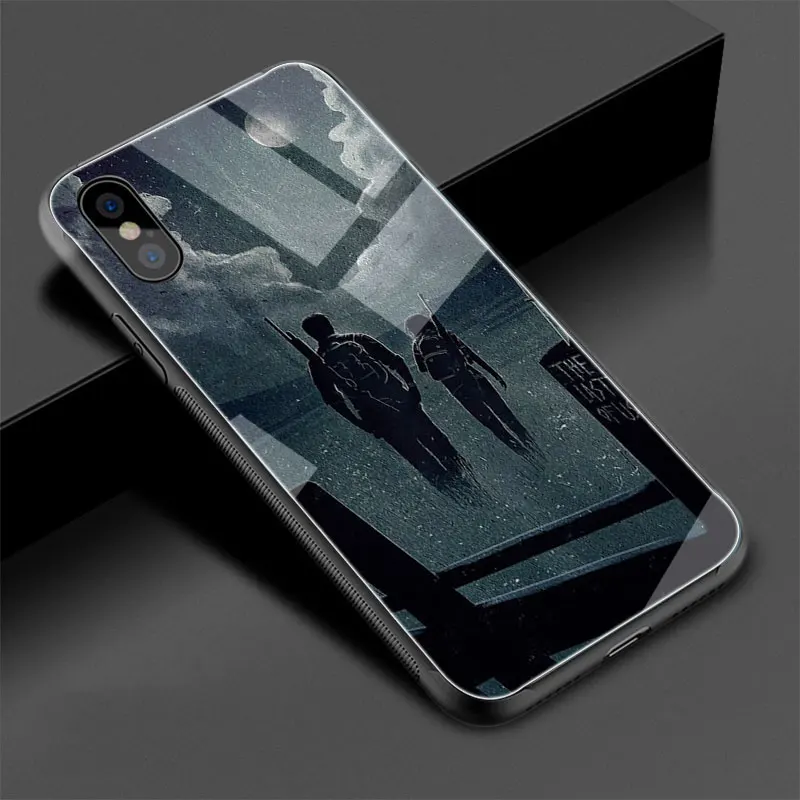 Последний из США игра из закаленного стекла ТПУ черный чехол для iPhone X или 10 8 7 6 6S Plus Xr Xs Max