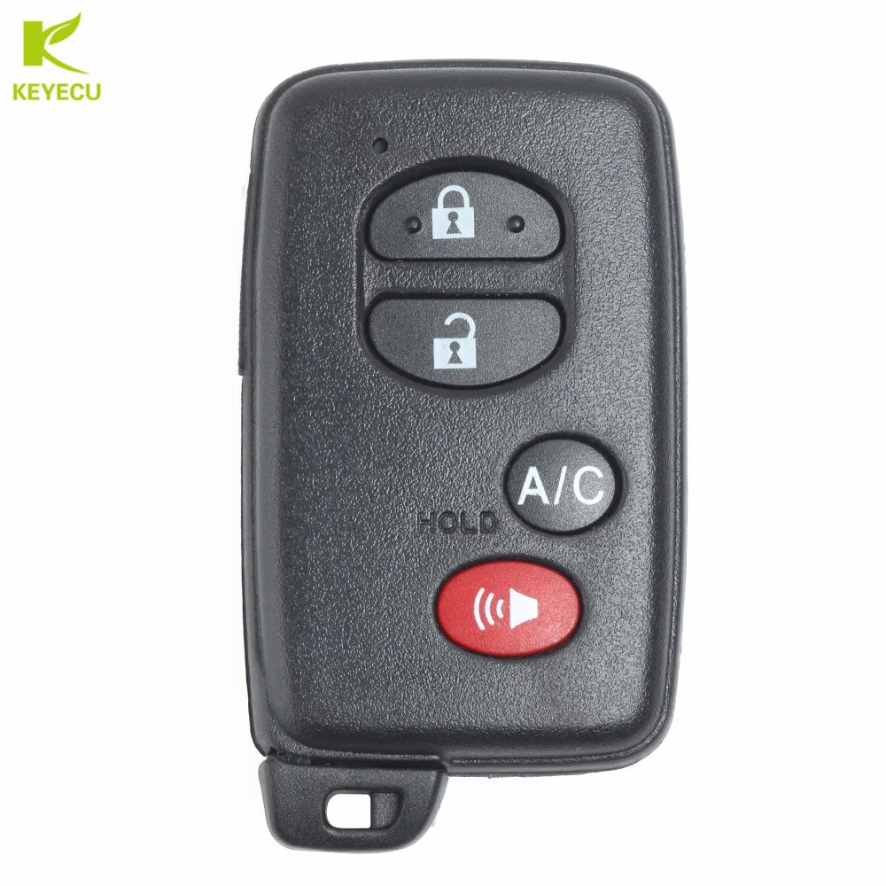 KEYECU Новый Uncut умный дистанционный чехол для ключей Fob 3 + 1 кнопка TOYOTA Prius 2010 2013 V 2012