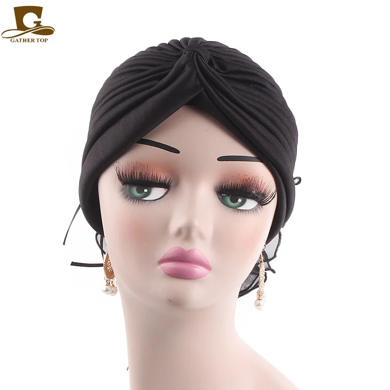 Новая женская шапка-тюрбан с цветочным принтом и рюшами шапка-шарф шапка для