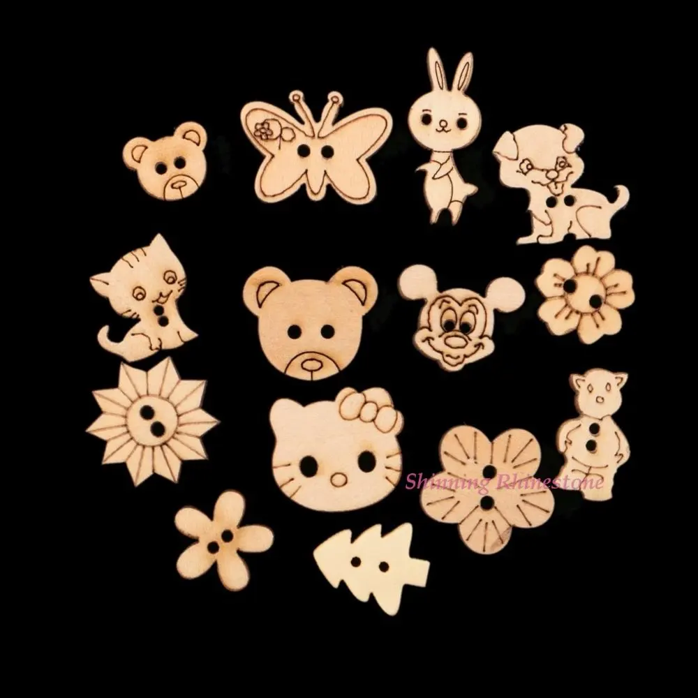 Деревянные пуговицы для шитья с 2 отверстиями 10 г|decor craft|crafts christiancraft textiles |