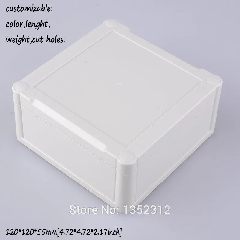 10 шт./лот 120*120*55 мм IP68 пластиковый водонепроницаемый корпус DIY project box для