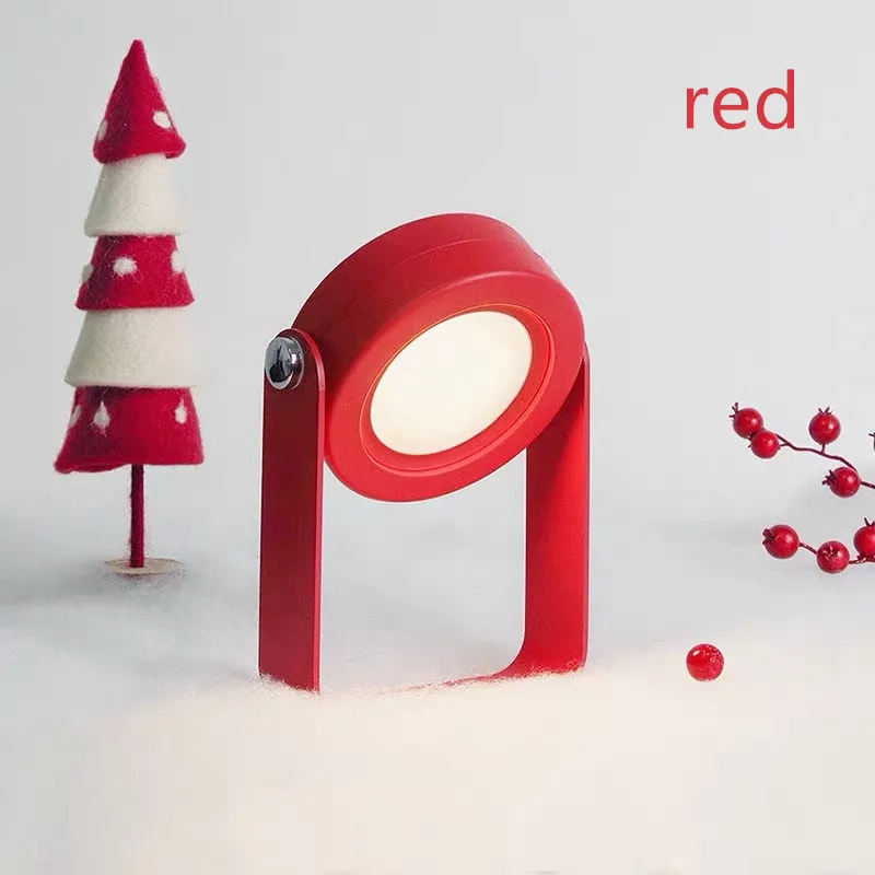 red Abay светодиодный Ночной светильник, складной светодиодный, деревянный портативный фонарь, прикроватная лампа для детей, книжный светильник, светильник для детской спальни - Испускаемый цвет: red