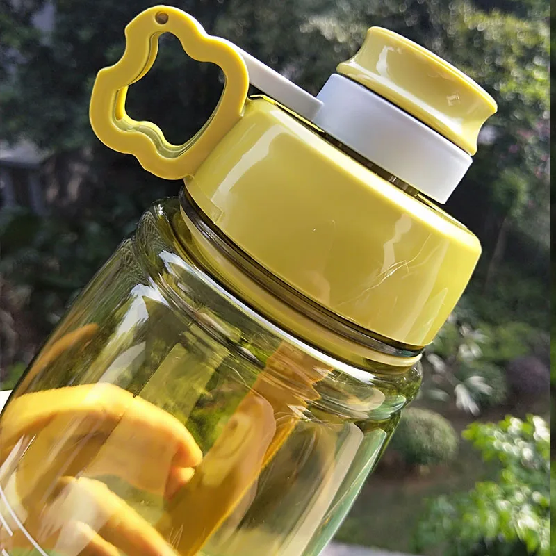 2000 мл 3 цвета зеленый синий цвет Спорт взрослая пищевая пластиковая бутылка для