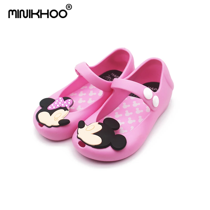 Mini Melissa/2018 обувь с Микки и Минни детские сандалии для девочек прозрачная