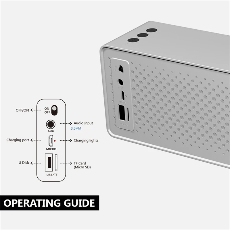Беспроводная Bluetooth-колонка Портативная колонка с граффити стерео сабвуфер
