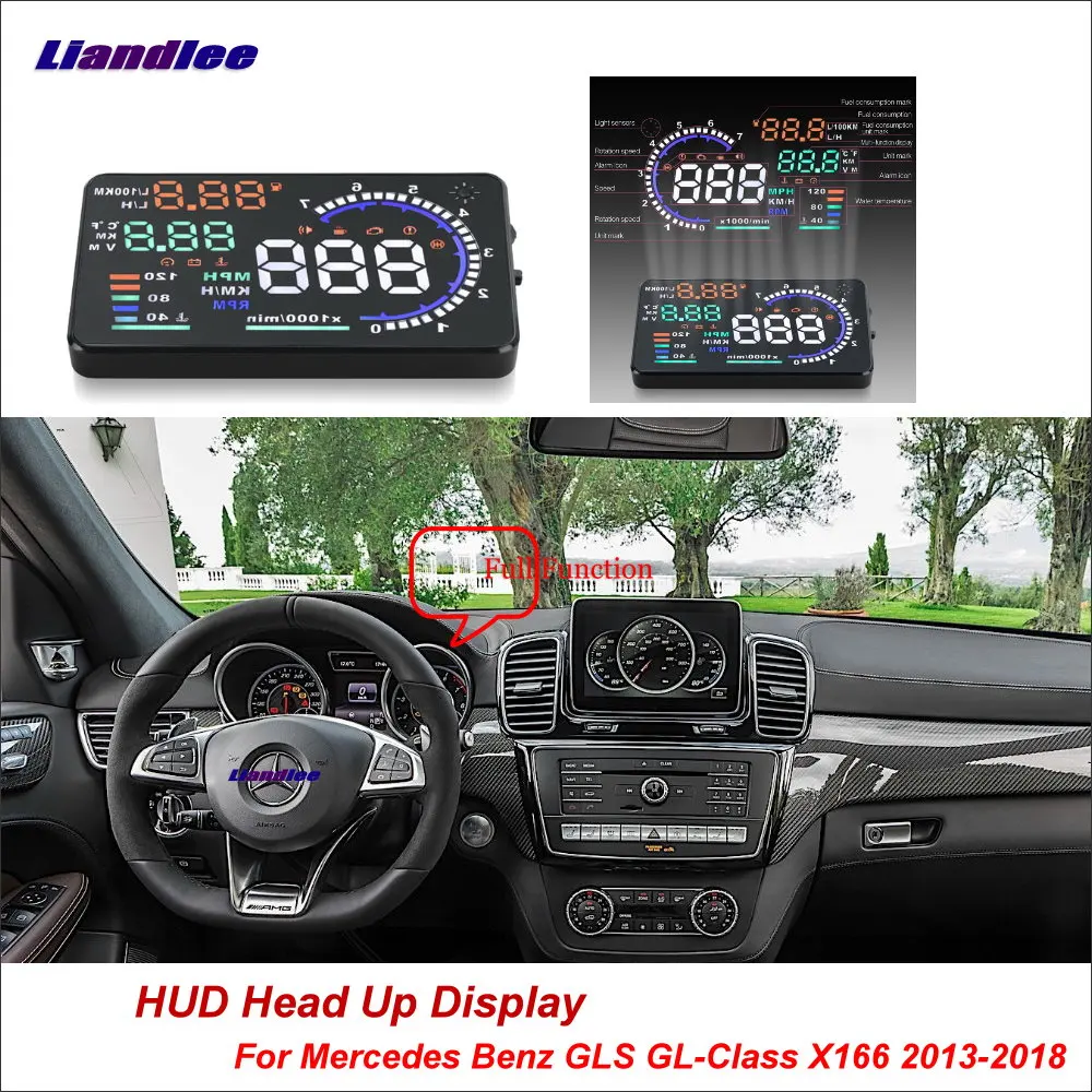 Liandlee автомобильный HUD Дисплей для Mercedes Benz GLS GL Class X166 2013 2018 безопасный экран